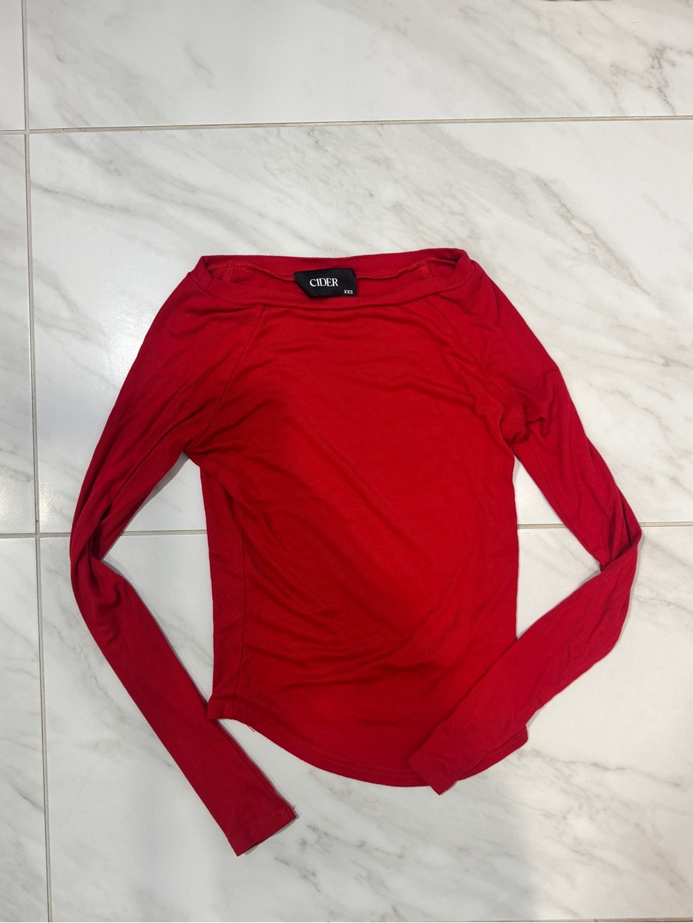 Cider Women's Long Sleeve Red Top Size XXS